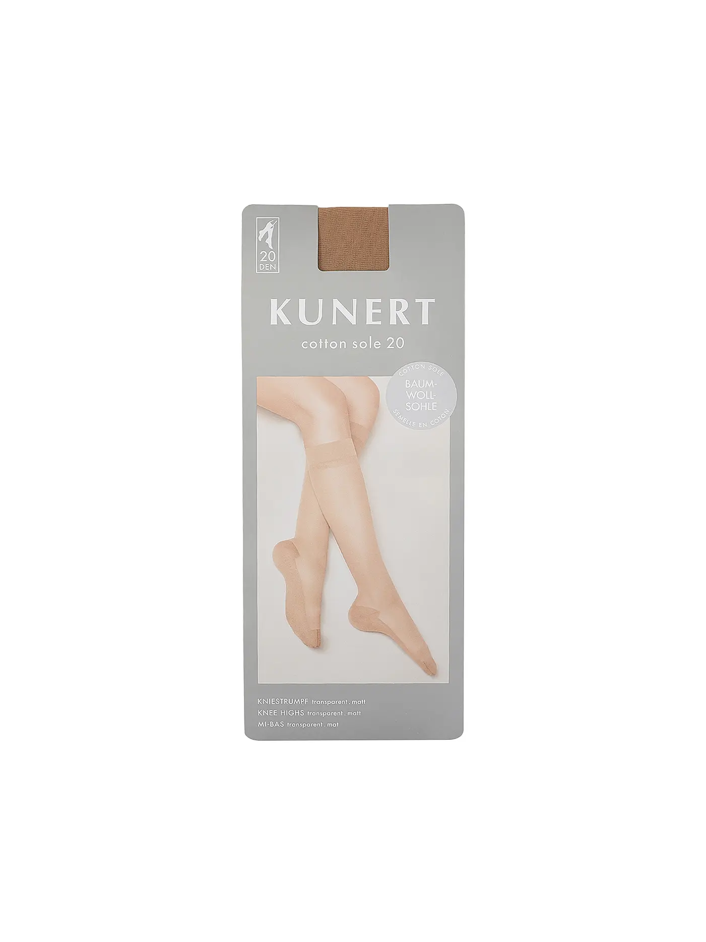 KUNERT | Kniestrümpfe COTTON SOLE 20 DEN | 